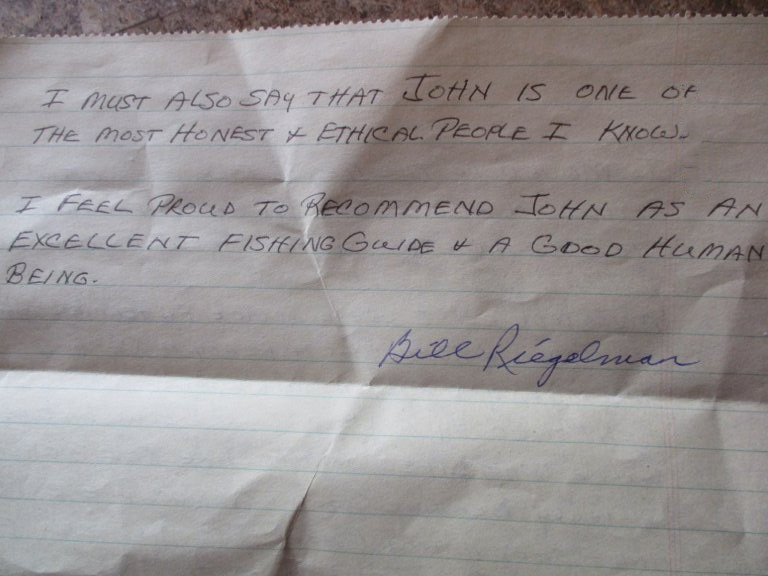 fishing testimonial